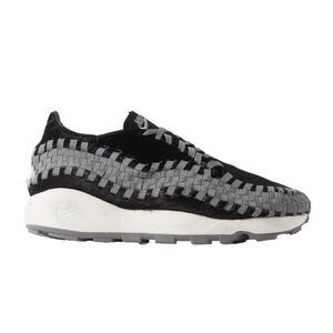 Nike Air Footscape Woven Grey Grosgrain Trimmed and Black Calf Hair Sneaker